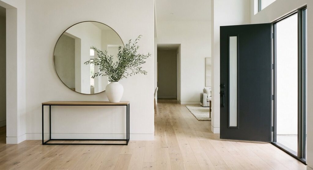 Minimalist Entryway Staging Logic - The Defined Dwelling First Ten Feet.